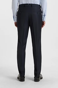 Extra-slim-fit suit micro-patterned stretch wool