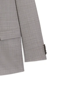 Regular-fit suit checked wool