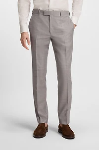 Regular-fit suit checked wool