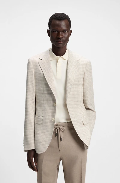 Regular-fit blazer checked cloth