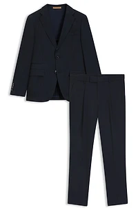 Slim-fit suit wool and silk