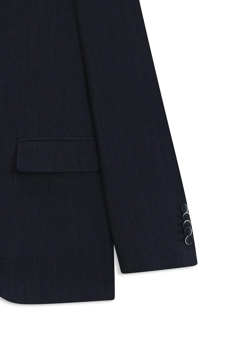 Slim-fit suit wool and silk