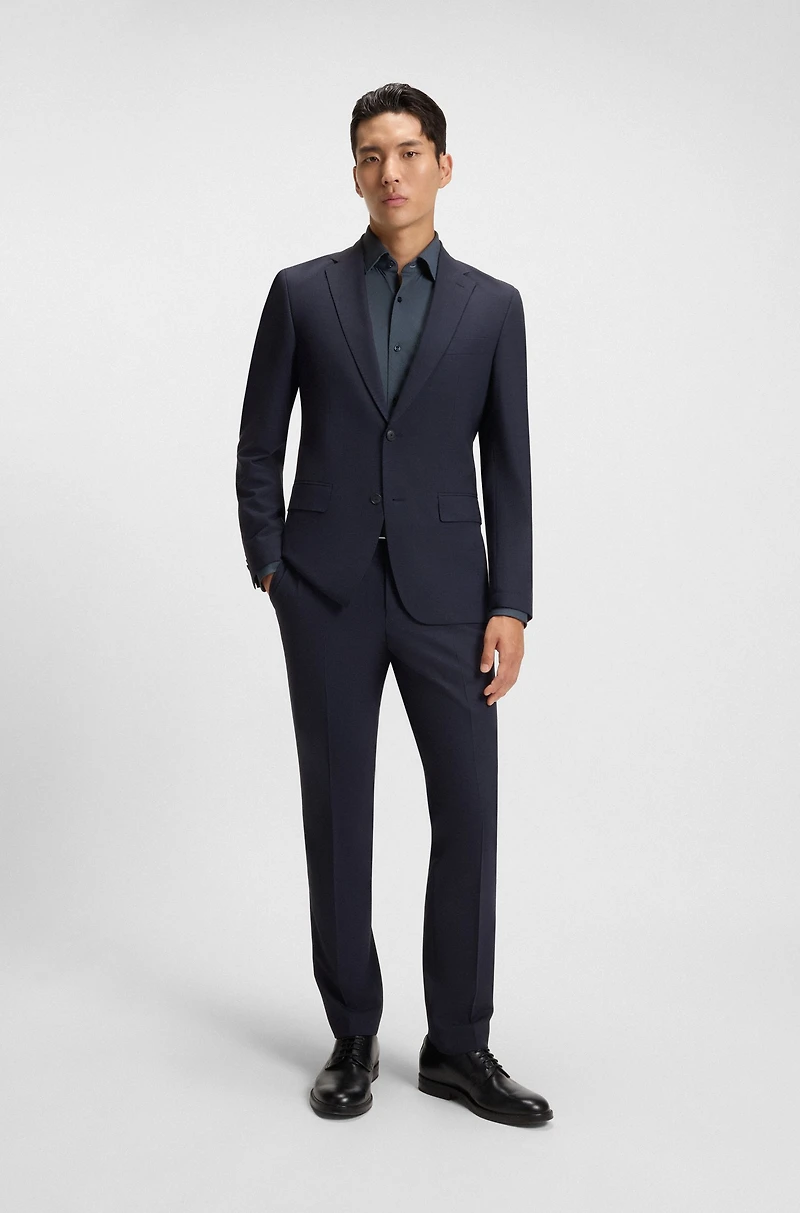Printed slim-fit shirt performance-stretch fabric
