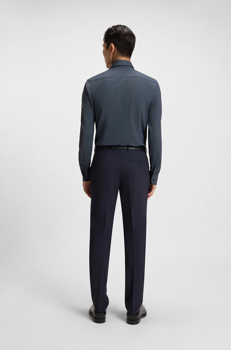 Printed slim-fit shirt performance-stretch fabric