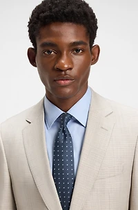 Silk-blend tie with micro pattern