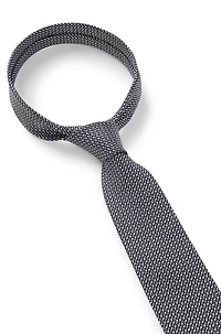 Diagonal-stripe tie in Italian silk jacquard