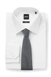 Diagonal-stripe tie in Italian silk jacquard