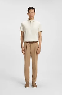 Regular-fit trousers cotton-blend twill