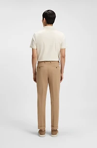 Regular-fit trousers cotton-blend twill