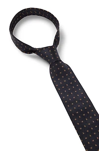 Italian-made tie in patterned silk jacquard
