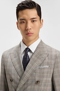 Italian-made tie in patterned silk jacquard