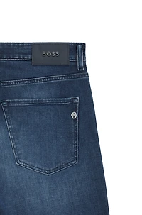 Slim-fit jeans rinse-washed comfort-stretch denim