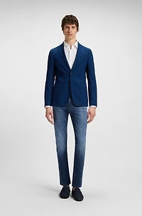 Slim-fit jeans rinse-washed comfort-stretch denim