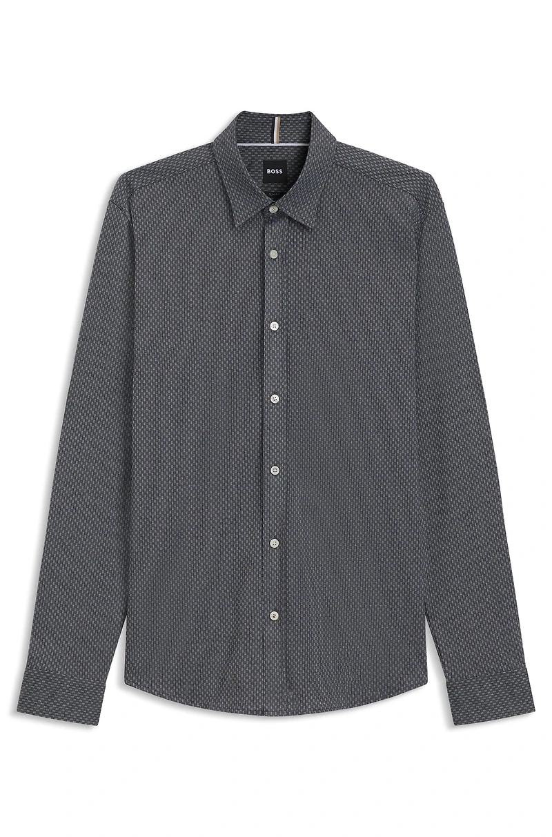 Extra-slim-fit shirt cotton jacquard