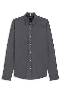 Extra-slim-fit shirt cotton jacquard