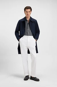 Extra-slim-fit shirt cotton jacquard