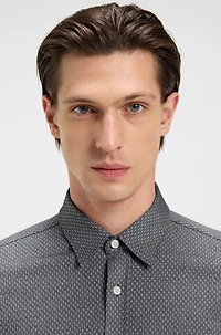 Extra-slim-fit shirt cotton jacquard