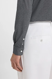 Extra-slim-fit shirt cotton jacquard