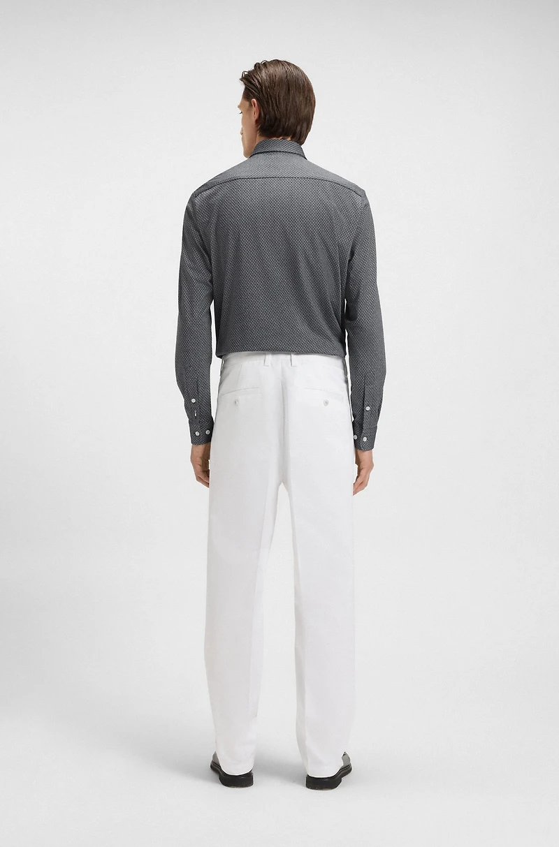 Extra-slim-fit shirt cotton jacquard