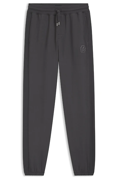 Cotton-terry tracksuit bottoms with Double B monogram