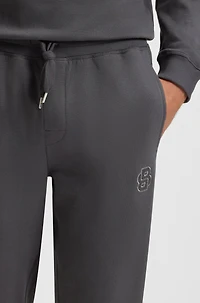 Cotton-terry tracksuit bottoms with Double B monogram
