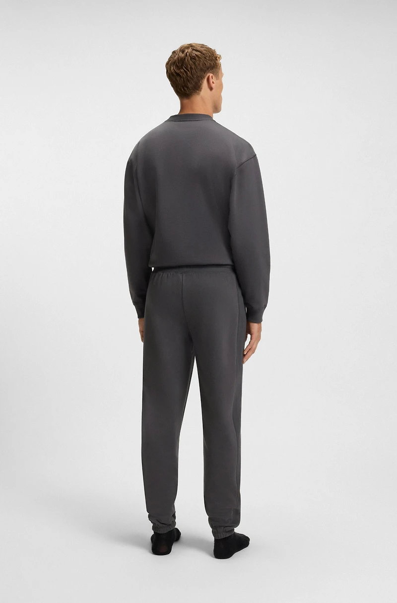Cotton-terry tracksuit bottoms with Double B monogram