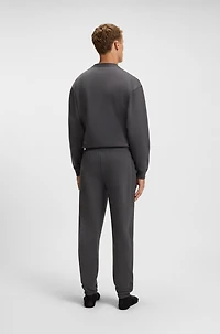 Cotton-terry tracksuit bottoms with Double B monogram