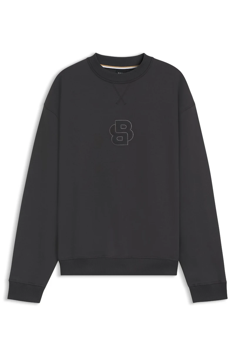 Cotton-terry sweatshirt with Double B monogram