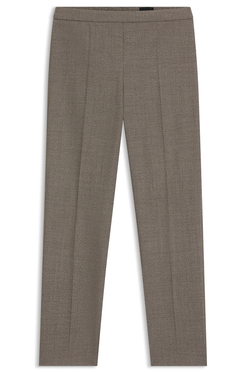 Regular-fit pants a micro-pattern wool blend