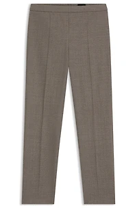 Regular-fit pants a micro-pattern wool blend