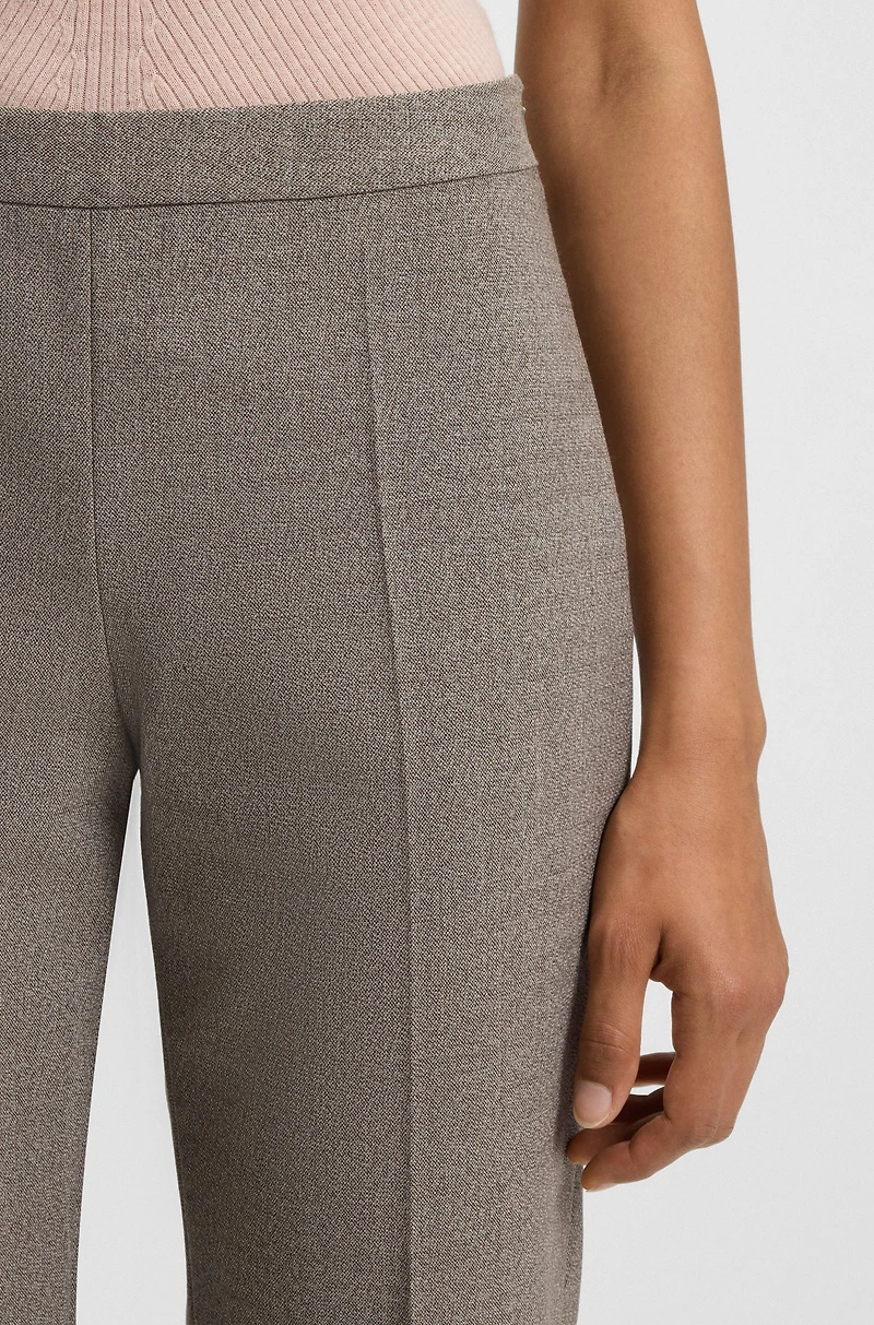 Regular-fit pants a micro-pattern wool blend