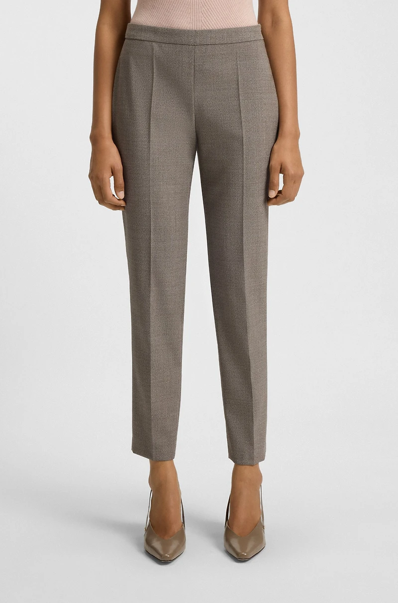 Regular-fit pants a micro-pattern wool blend