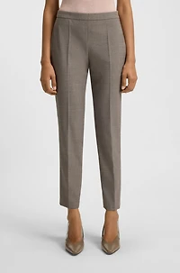 Regular-fit pants a micro-pattern wool blend