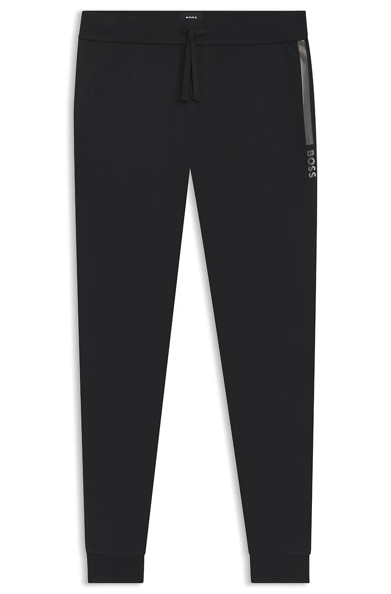 Logo-print tracksuit bottoms cotton terry