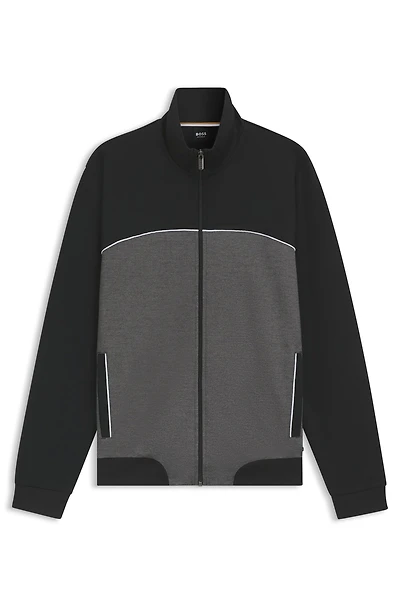 jacket with contrast piping