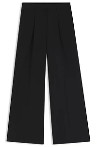 Wide-leg trousers stretch fabric