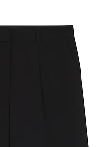 Wide-leg trousers stretch fabric