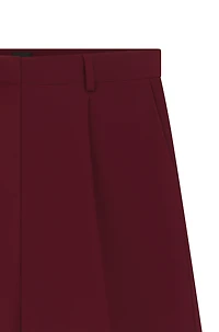 Regular-fit wide-leg pants stretch fabric