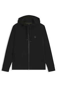 Cotton-blend zip-up hoodie with Double B monogram