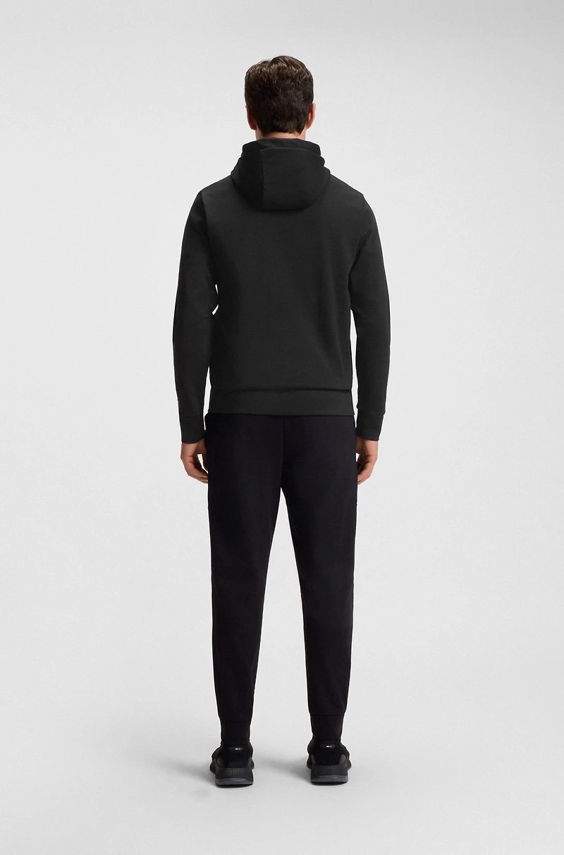 Cotton-blend zip-up hoodie with Double B monogram