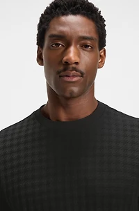 Porsche x BOSS houndstooth-patterned T-shirt mercerized cotton