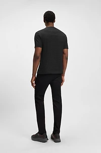 Porsche x BOSS houndstooth-patterned T-shirt mercerized cotton
