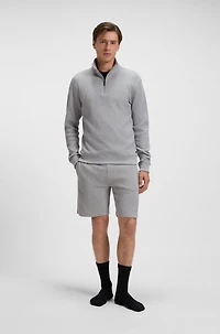 Zip-through sweatshirt cotton