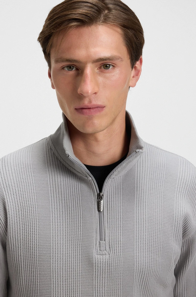 Zip-through sweatshirt cotton