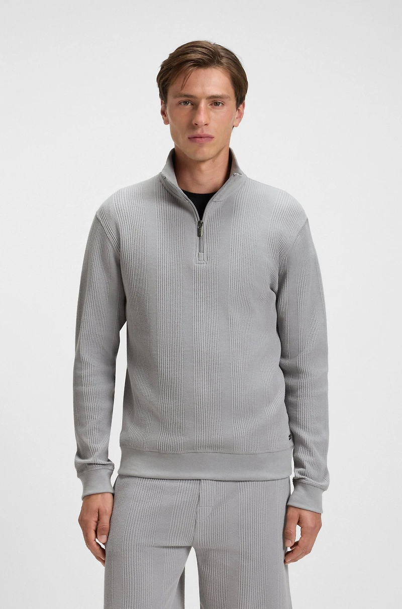 Zip-through sweatshirt cotton