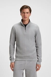 Zip-through sweatshirt cotton