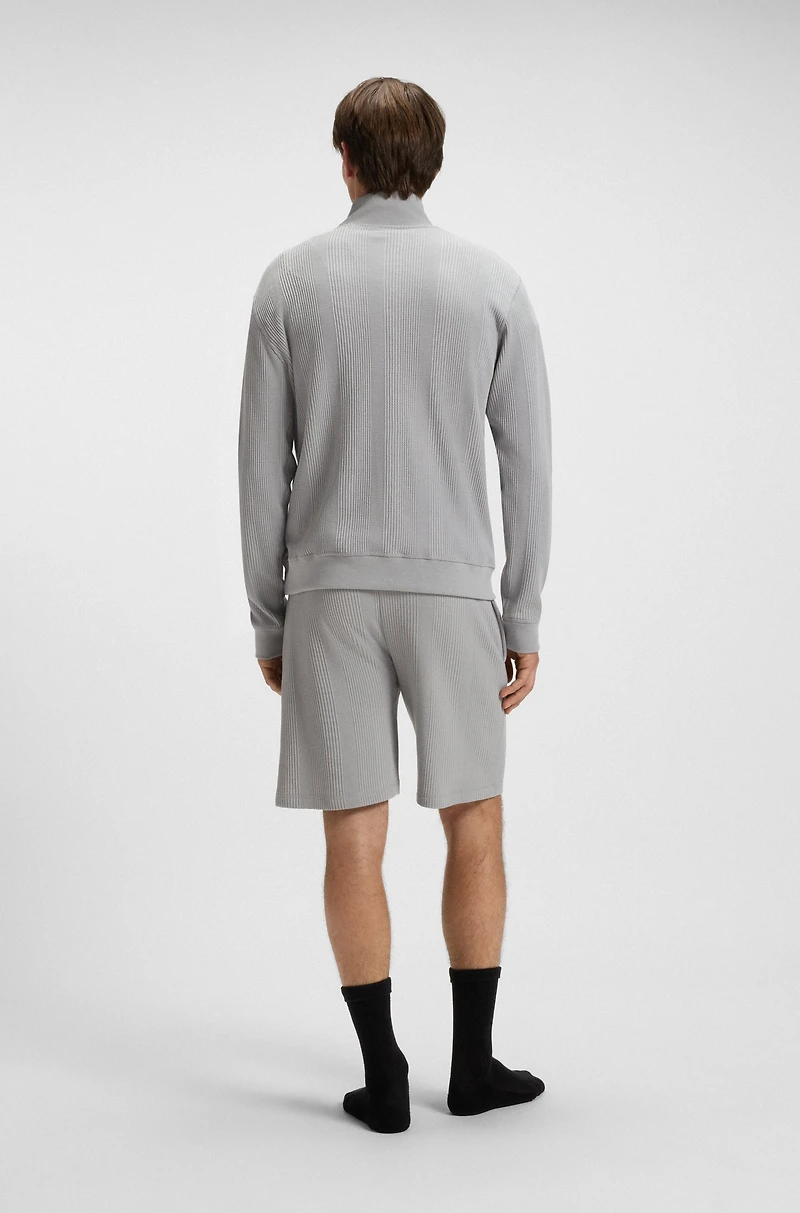 Zip-through sweatshirt cotton