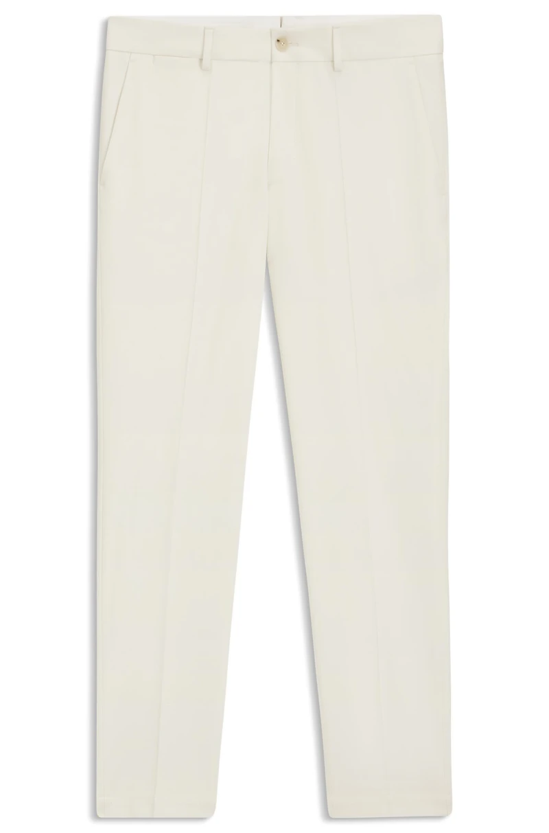Slim-fit trousers stretch double-faced fabric