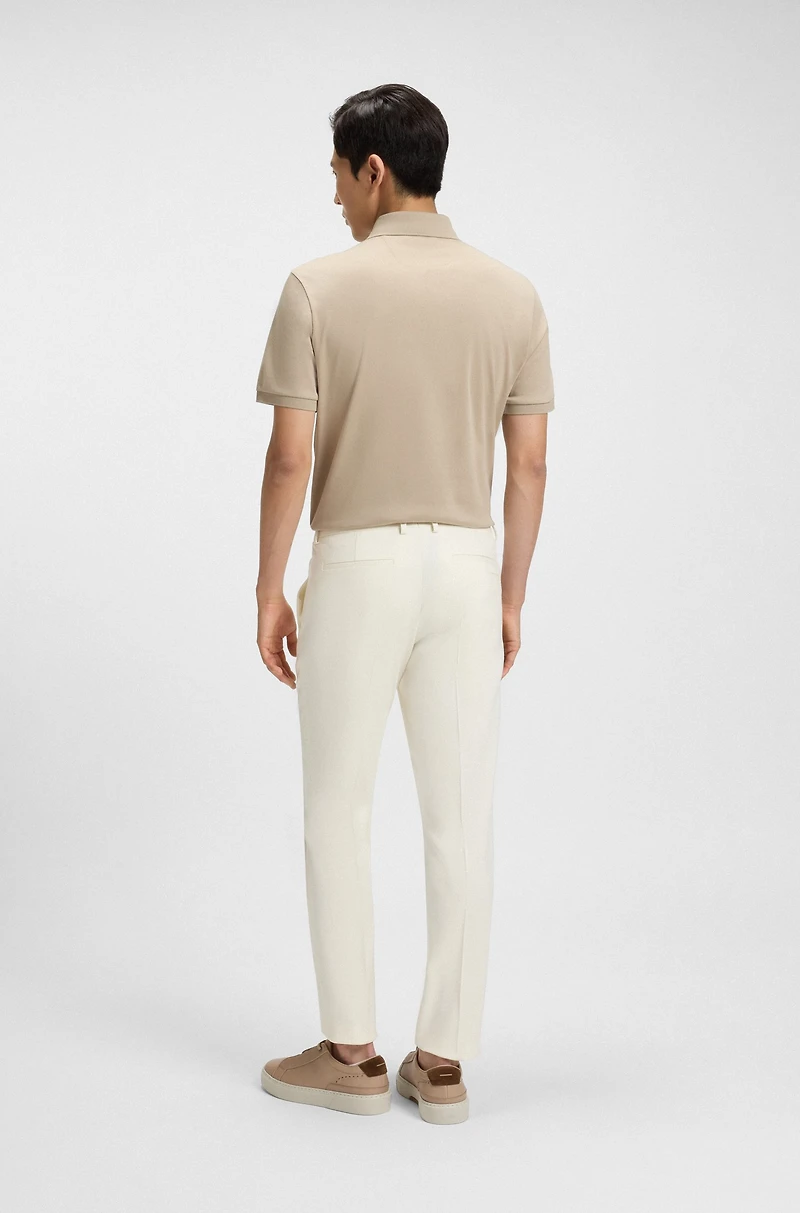Slim-fit trousers stretch double-faced fabric