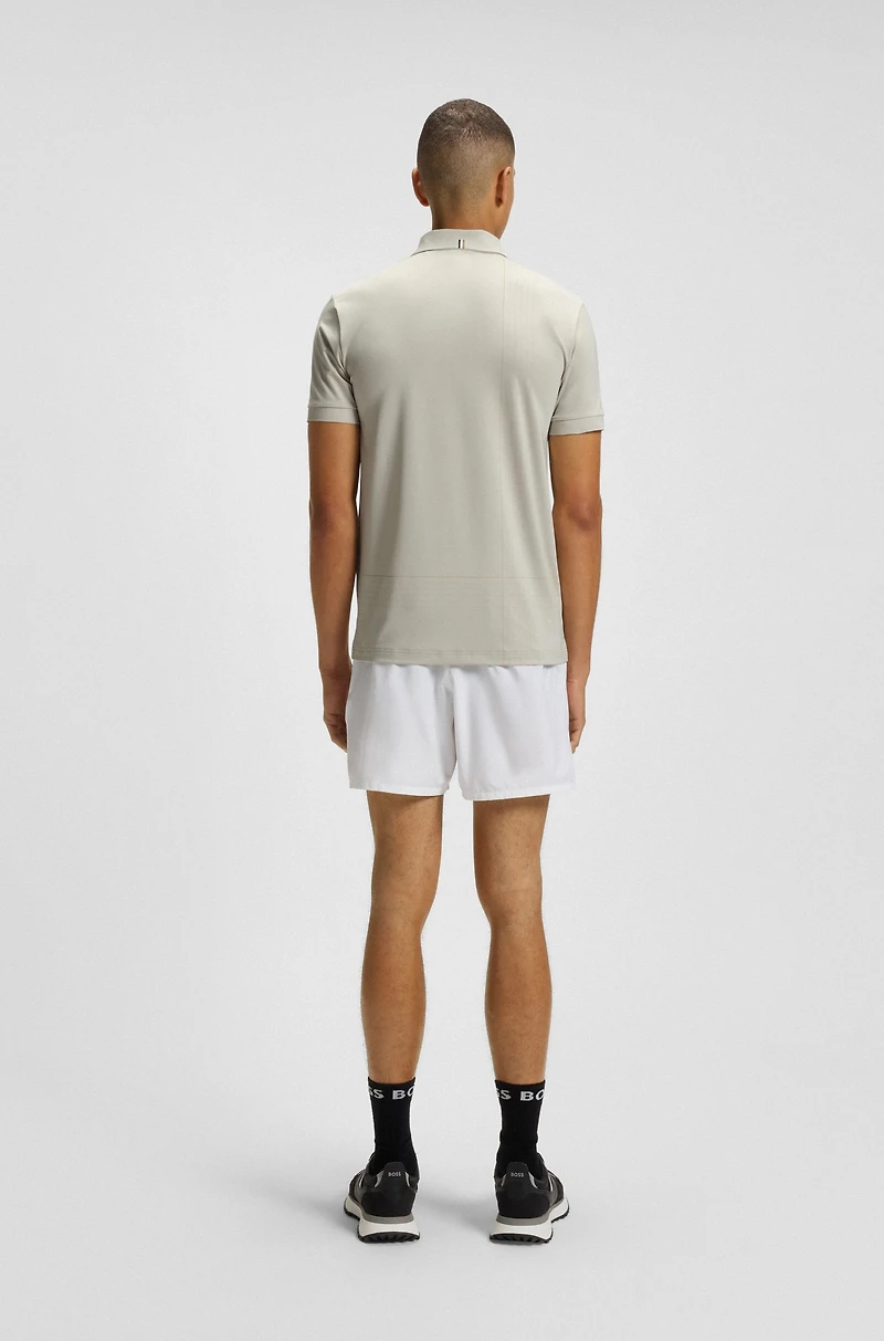 Active quick-dry polo shirt with check artwork